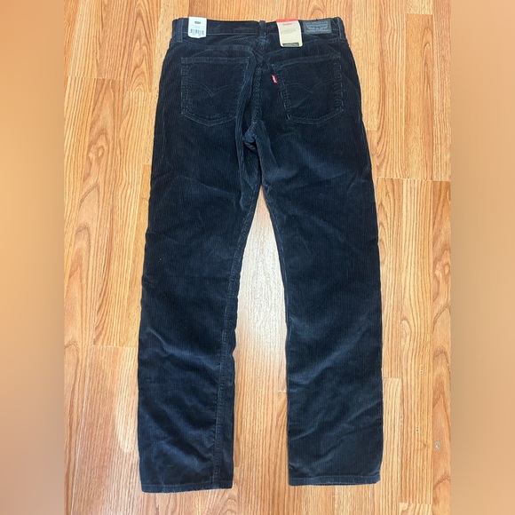 Levi black corduroy pants straight leg size 29 x 30 - Picture 2 of 7